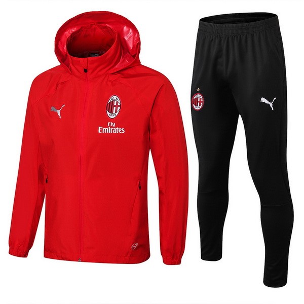 Rompevientos AC Milan Conjunto Completo 2018-2019 Rojo